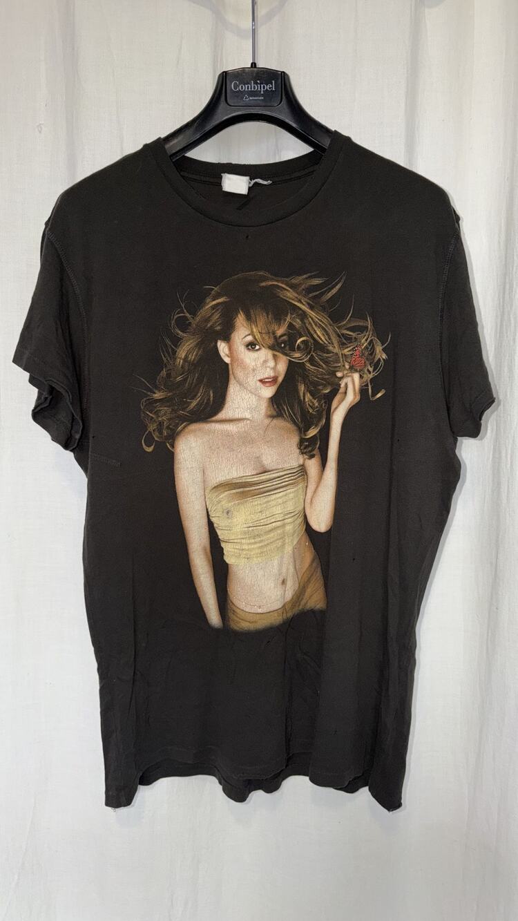 MadeWorn Mariah Carey Butterfly T-Shirt Black XL Distressed